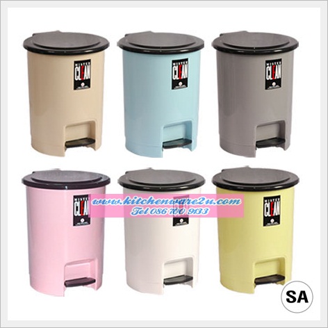 P04977 ถังขยะกลมแบบเหยียบ จุ 12 ลิตร (กว้าง 27.5 ยาว 27.5 สูง 35.5 ซม.) ขนาดใหญ่ เกรดเอ อย่างหนา คุณภาพดี สีสวย No.542 ราคาส่งต่อ 6 ใบ:เฉลี่ย 192 บ/ใบ