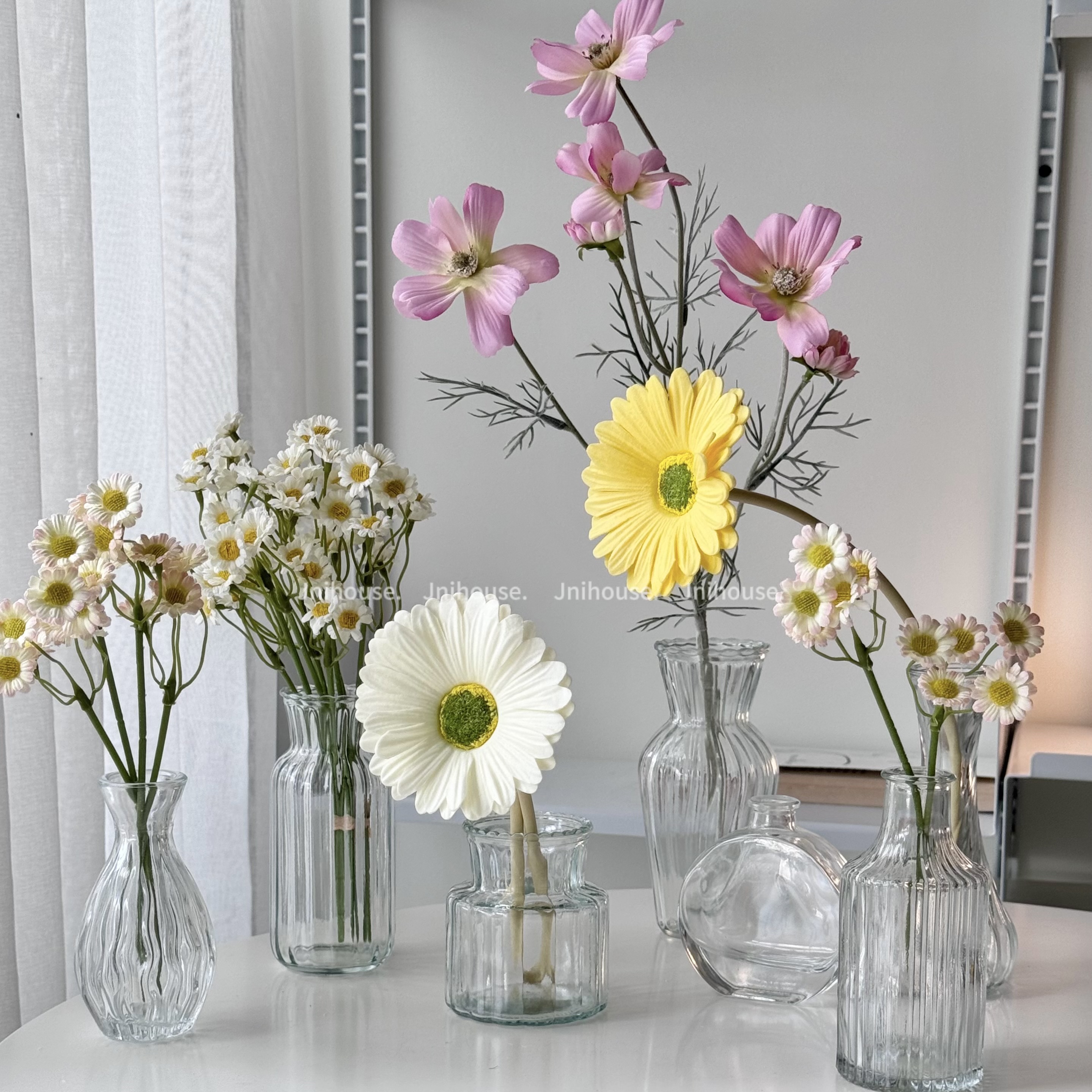 [พร้อมส่ง] Jnihouse : แจกันดอกไม้ แจกันวัสดุแก้ว (ไม่รวมดอกไม้)