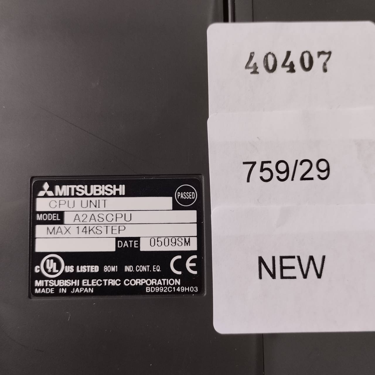 PLC " MITSUBISHI " MODEL : A2ASCPU