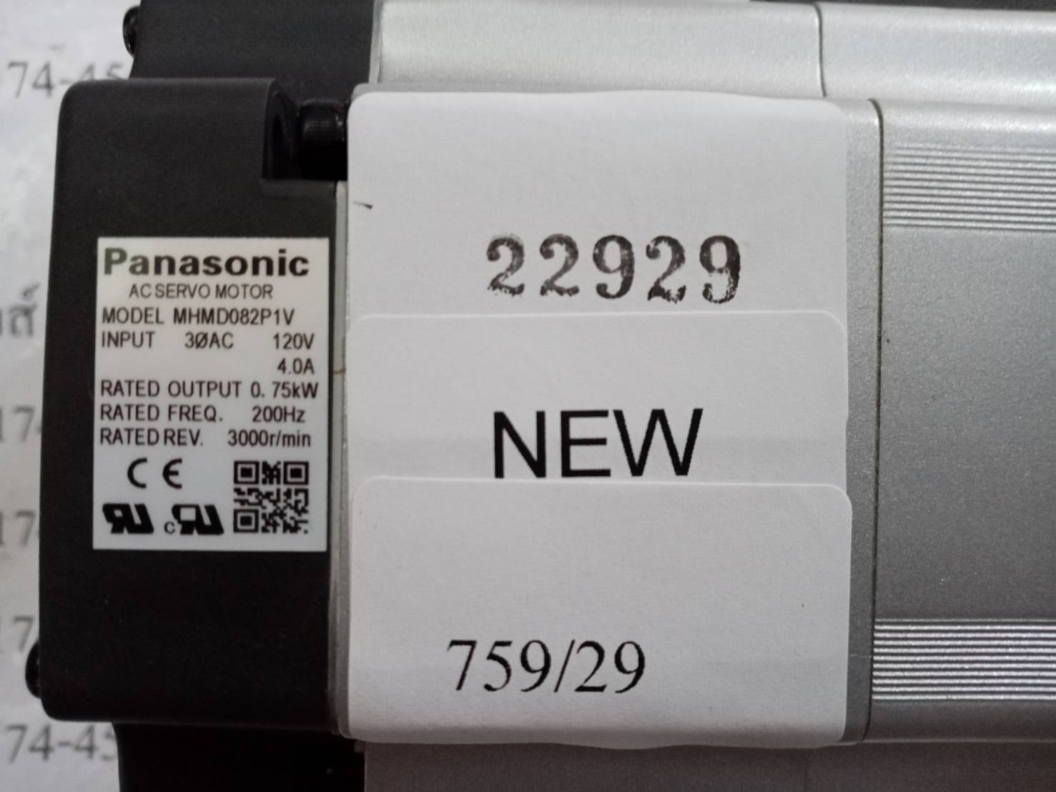 SERVO MOTOR " PANASONIC " MODEL : MHMD082P1V