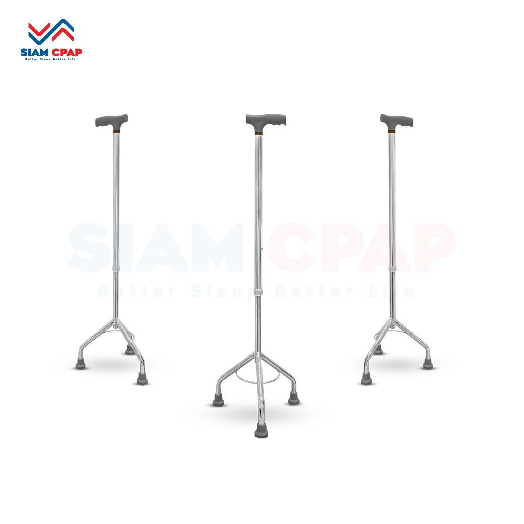 ไม้เท้าอลูมิเนียม 3 ขา (แบบหัวค้อน Tripod Cane)
