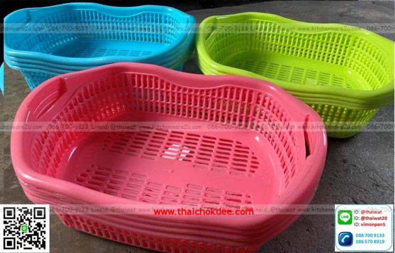 P07207 ตะแกรงเหลี่ยม ขอบหยัก สีหวาน ดีไซน์ใหม่ ราคาส่งต่อ 1 โหล: 12 ใบ