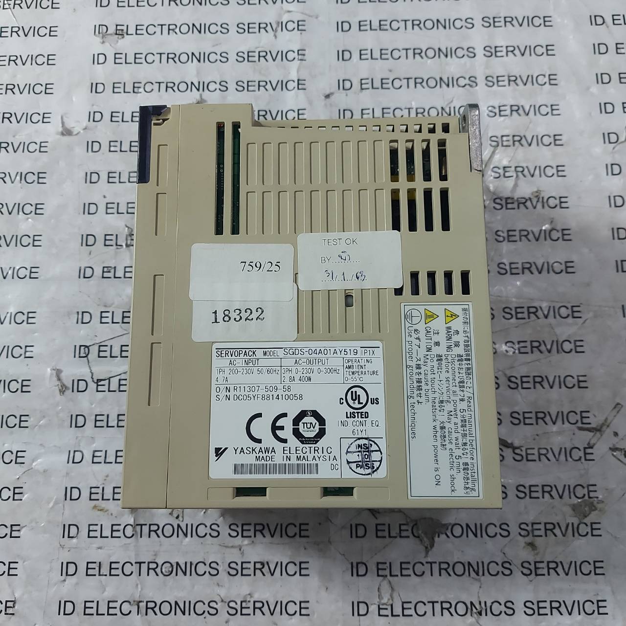 SGDS-04A01AY519 SERVO DRIVE "YASKAWA"