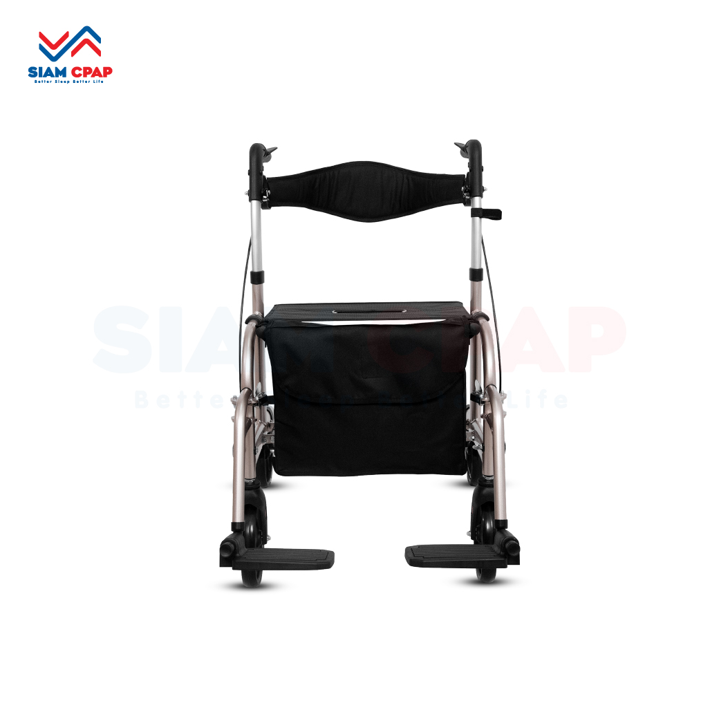รุ่นใหม่ Rollator จากแบรนด์ Better รุ่น BT804L วอล์คเกอร์ 4 ล้อ อุปกรณ์ช่วยพยุงเดินและฝึกเดิน พร้อมที่นั่งในตัว รับประกันสินค้า 1 ปี