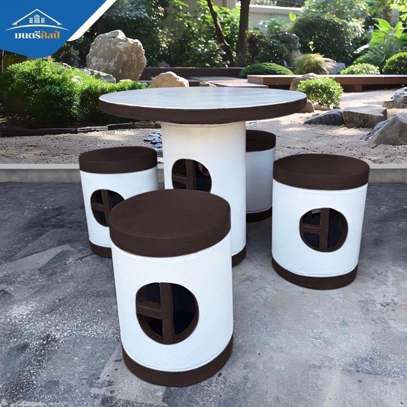 ชุดโต๊ะสนาม เซนโมจิ 4 ที่นั่ง สไตล์ญี่ปุ่น