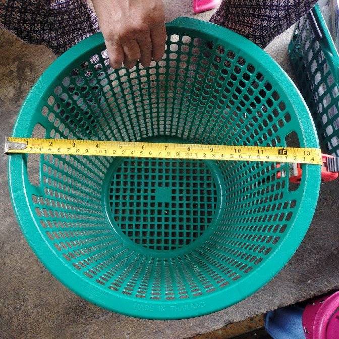 P05342 ตะกร้ากลม (34*34*34 cm) ใส่ผ้า เกรดบี (ราคาขายส่งต่อ 12 ใบ )