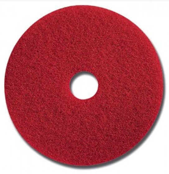 แผ่นปั่นเงาพื้น สีแดง 3M Red Buffer 5100 ขนาด 14 นิ้ว
