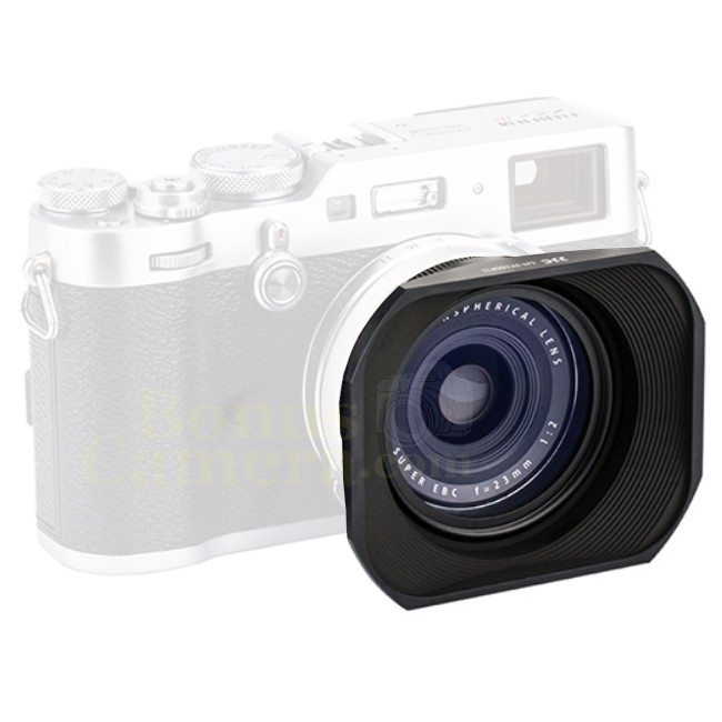 LH-JX100F II(B) ฮู้ดเหลี่ยมสีดำ+Adapter+ฝาปิด Fuji X70,X100F,X100T,X100V LH-X100,AR-X100 Lens Hood