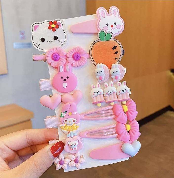 💗มาหยากิ๊ฟช้อป💗กิ๊บติดผม กิ๊บน่ารัก สีสวย สดใส แพ็ค 14 ชิ้น กิ๊บสำหรับเด็กผู้หญิง
