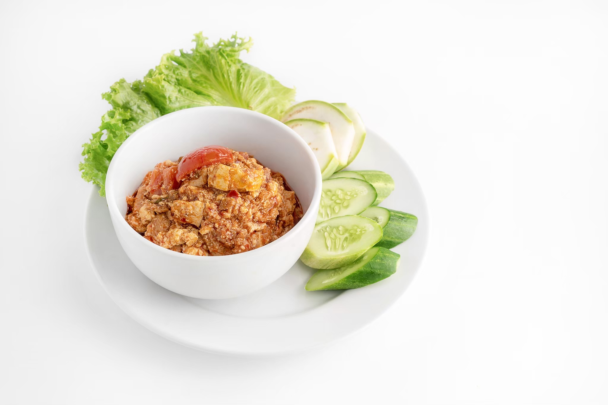น้ำพริกอ่อง (Thai Northern Style Tofu and Tomato chili relish)