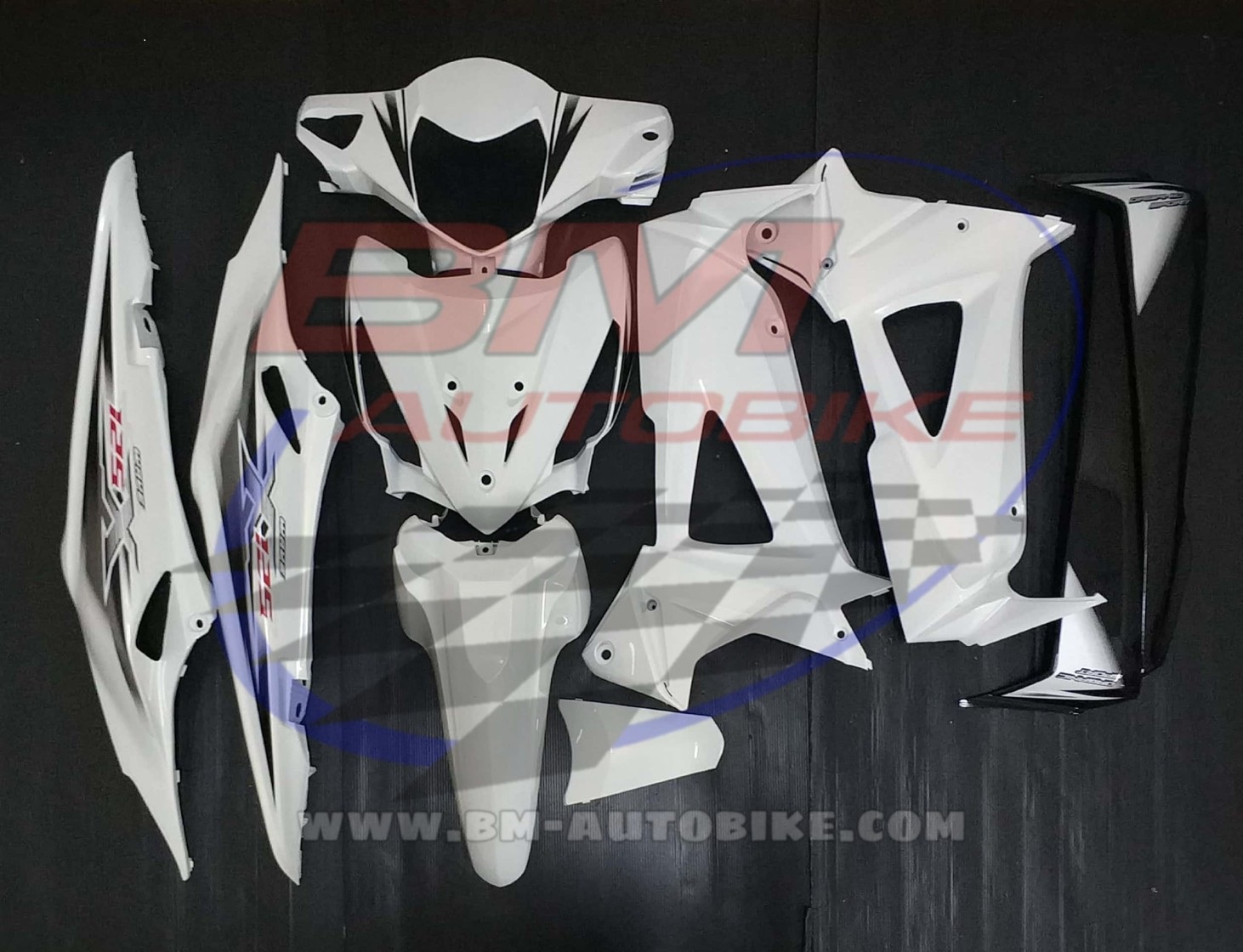 ชุดสี WAVE125X-100X สีขาว**บังลมนอกดำ** 4 กก.