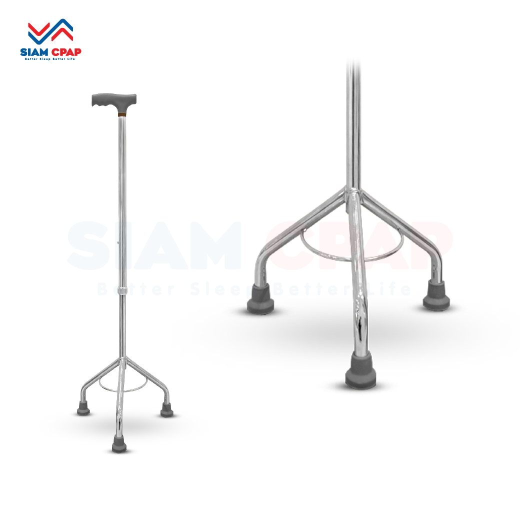 ไม้เท้าอลูมิเนียม 3 ขา (แบบหัวค้อน Tripod Cane)