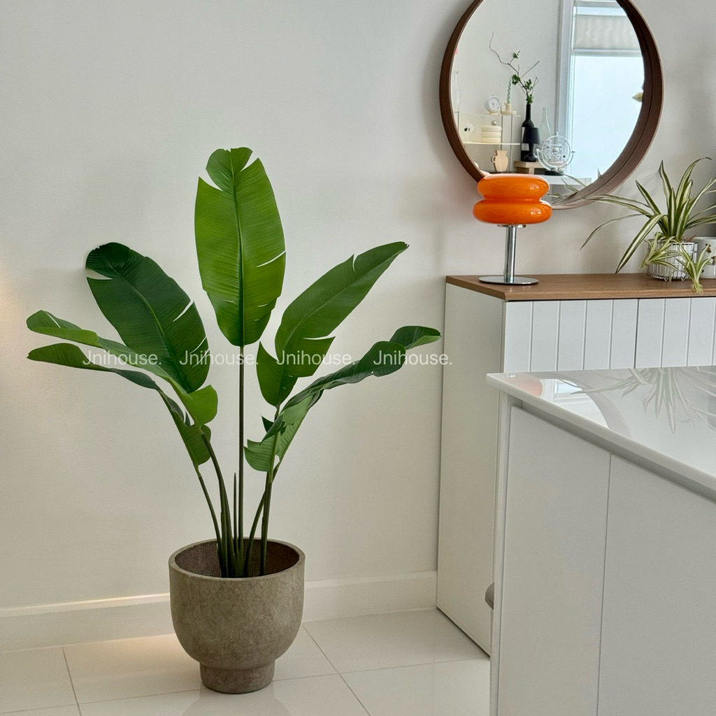 [พร้อมส่ง] Jnihouse : ต้นปักษาสวรรค์ประดิษฐ์(Tree) สูง 120 cm (รุ่นใบมีรอยแยก)