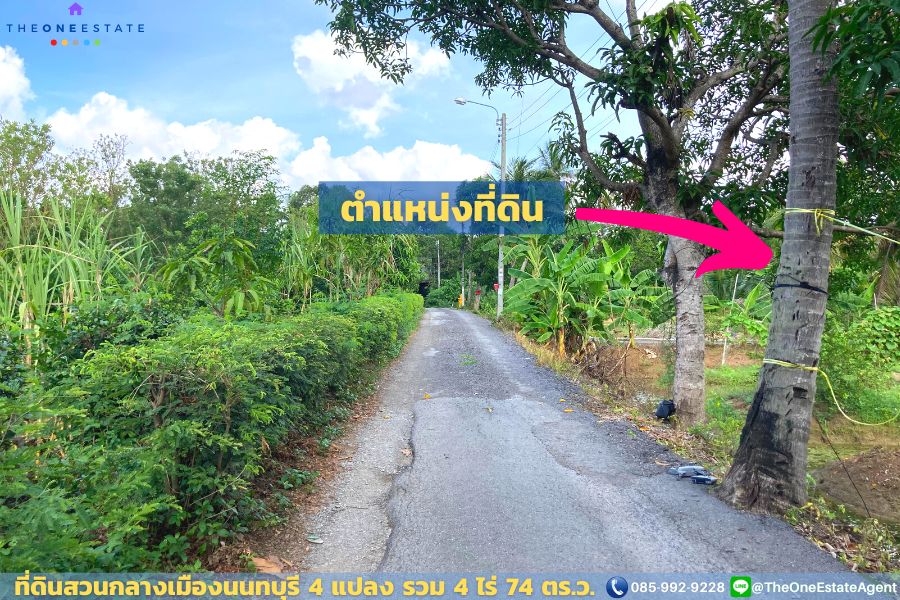 📣 ที่ดินสวนกลางเมืองนนทบุรี ใกล้ MRT-บางรักใหญ่ ใกล้เซ็นทรัลเวสต์เกต ใกล้ ถ.รัตนาธิเบศร์ เดินทางสะดวกมาก The Best ! | โทร. 085-992-9228