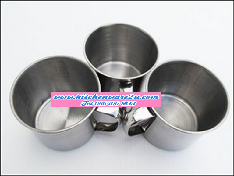 P08485 แก้วน้ำสแตนเลส 8 cm TP-369 ราคาส่งต่อ 32 โหล: 384 ใบ: เฉลี่ย 11 บ/ใบ (ขายส่งยกมัด ยกลัง)