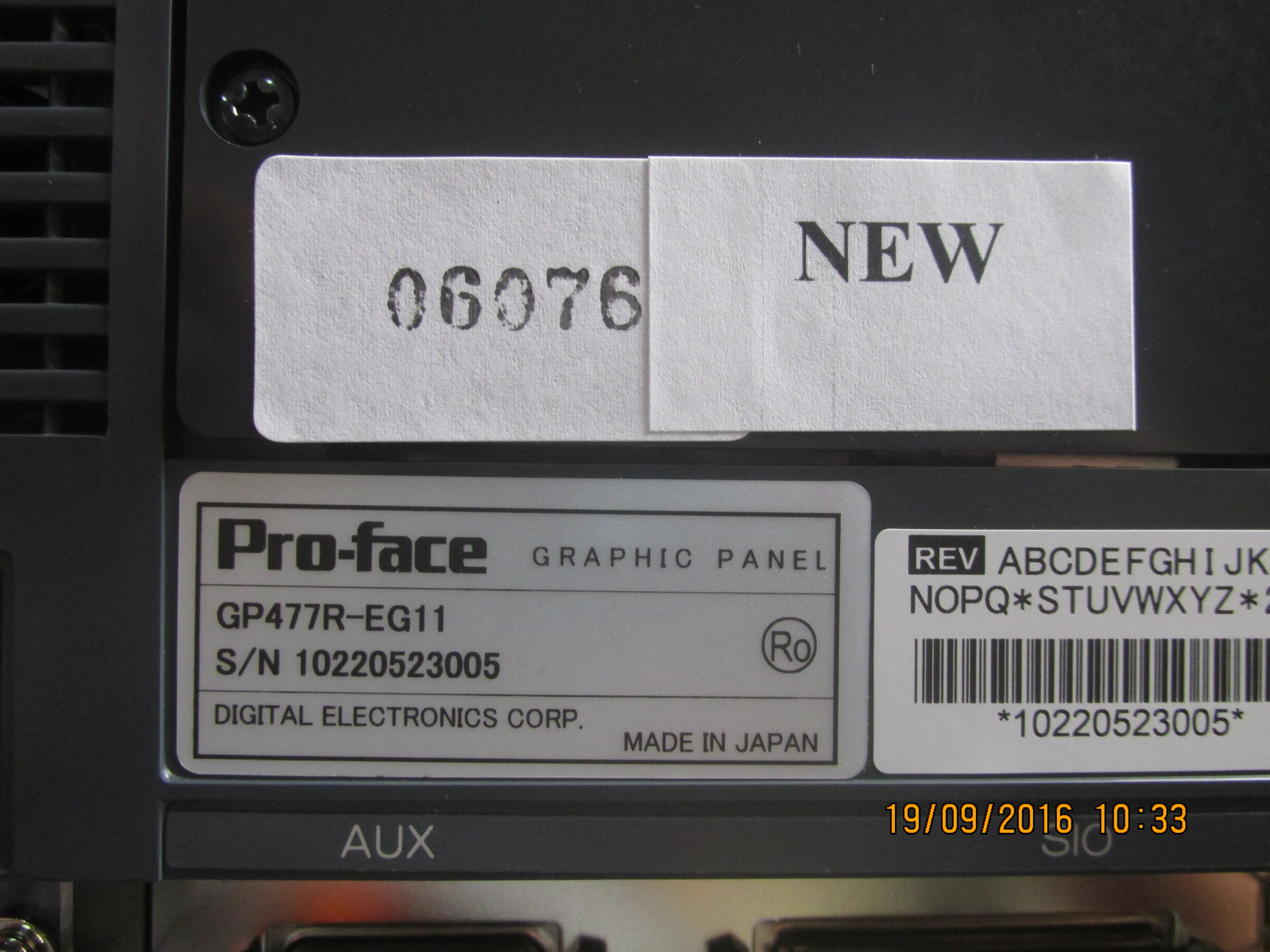 HMI " PROFACE " MODEL : GP477R-EG11