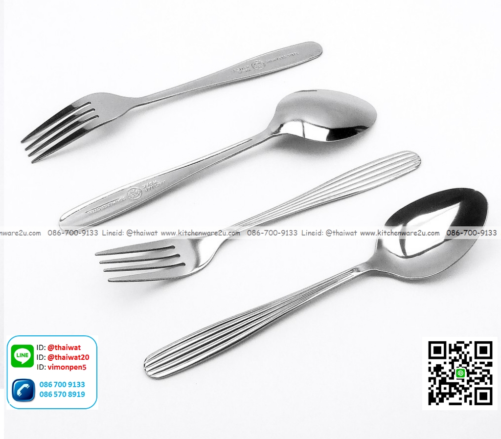 P12613 ช้อนส้อมสแตนเลส หนา 2 มิล ลายลิลลี่ จากัวร์แท้ No.200056 ราคาขายส่งต่อ 12 โหล: 144 คู่: เฉลี่ย 22.5 บต่อคู่