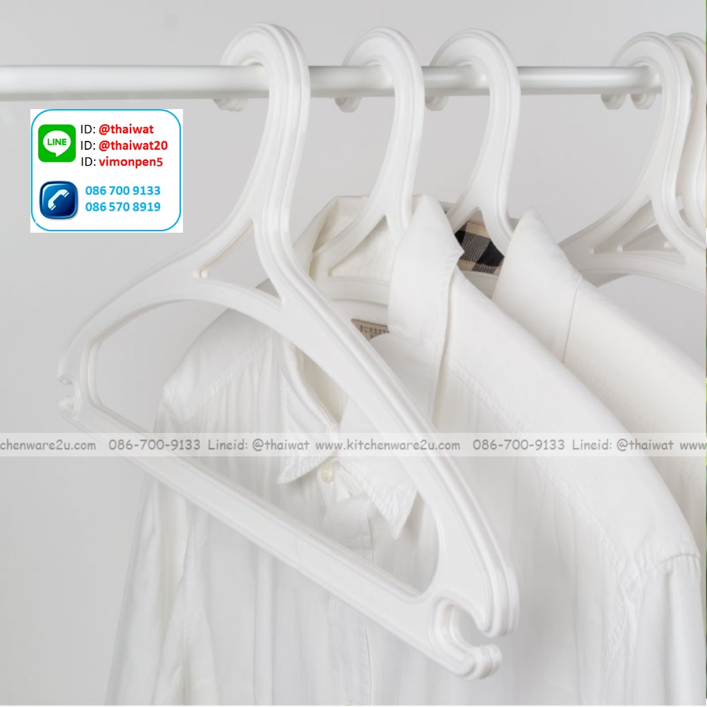 P04514 ไม้แขวนเสื้อแพค 5 อัน (กว้าง 24* ยาว 43* สูง 2.8 cm) เกรดเอ หนา สีสวย No.1170 ราคาขายส่งต่อ 24 แพค: 120 อัน :เฉลี่ย 55 บต่อแพค