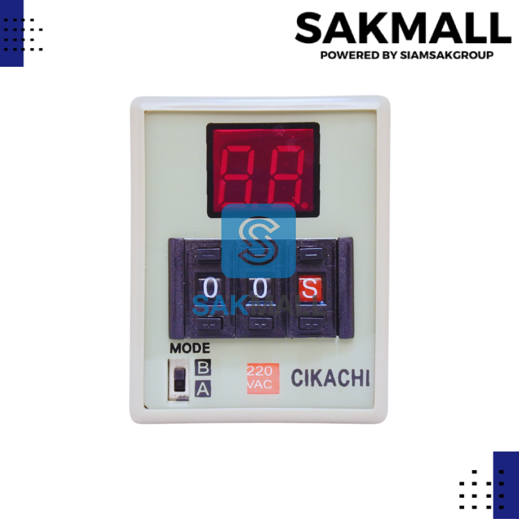 Timer cikachi AH3D-DM พร้อม ซ็อกเก็ต PF083A