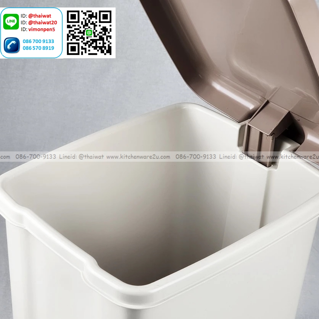P13513 ถังขยะเหยียบเหลี่ยม 13.5 ลิตร (23.2*30.5*35.9 cm) รุ่นประหยัด No.290 (ราคาขายส่งต่อ 12 ใบ :เฉลี่ย 90 บต่อใบ)