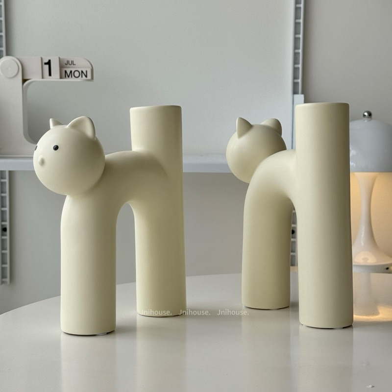 [พร้อมส่ง] Jnihouse : KITTY VASE แจกันน้องแมว แจกันดอกไม้