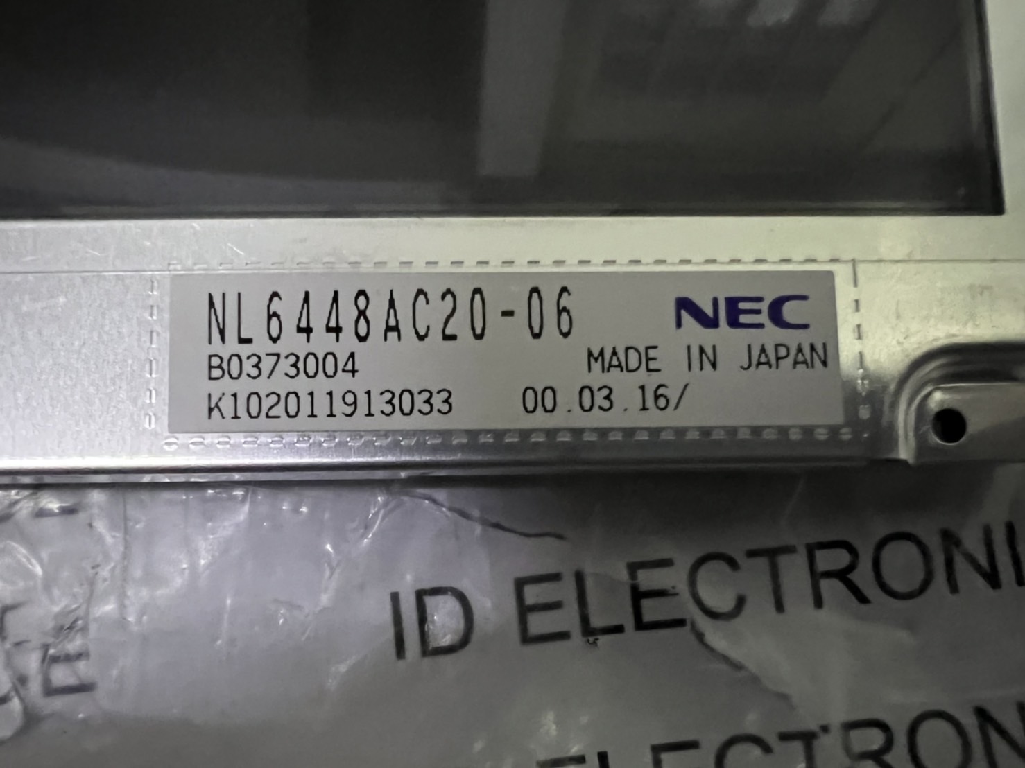PLC PANEL " NEC " MODEL : NL6448AC20-06