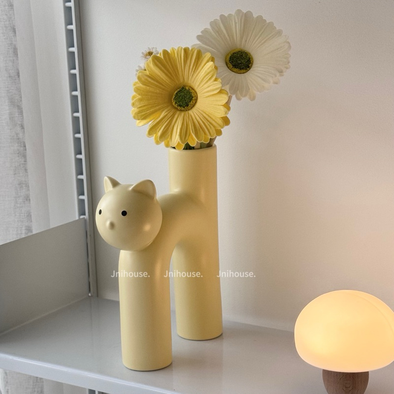 [พร้อมส่ง] Jnihouse : KITTY VASE แจกันน้องแมว แจกันดอกไม้