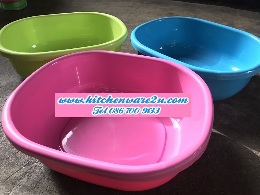 P10329 กะละมังวงรีเล็ก ขนาดวัดด้านนอก (24*28*8 cm) สีหวาน (ราคาส่งต่อ 1 โหล: 12 ใบ:ขายส่งทุกอย่าง 20 บาท)