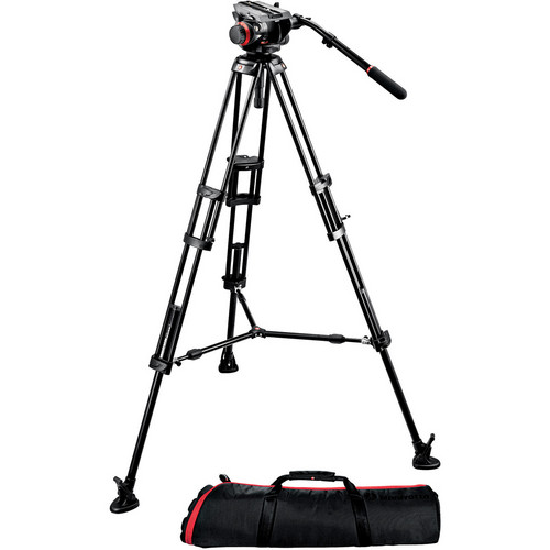 Manfrotto 504HD Head w546B 2-Stage Aluminum Tripod System