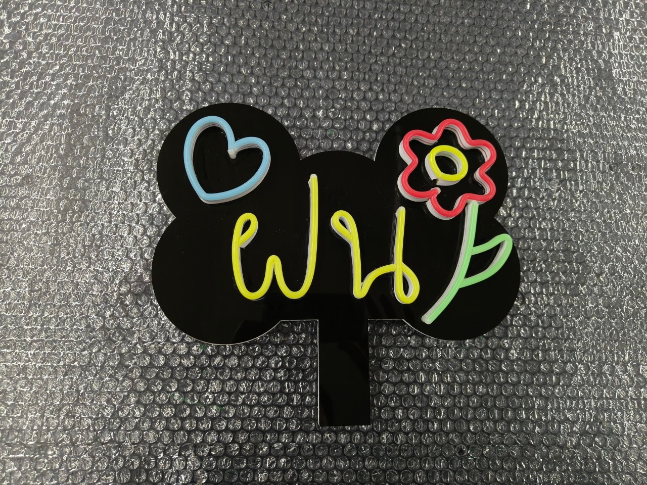 ป้ายเชียร์ ไฟดัด ขนาด 20x30 cm