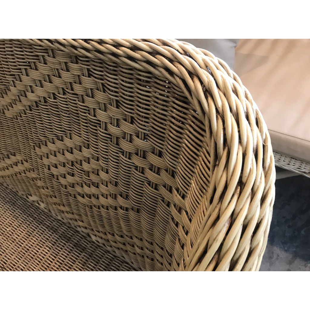 พร้อมส่ง โซฟาหวายแท้ไทมี่ลายมัดหมี่ SARNN ขนาดนั่งกำลังเหมาะ ไม่กินที่ รูปแบบคลาสสิค