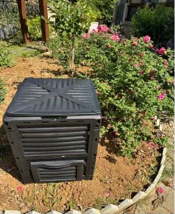 ถังหมักขยะใบไม้ถังหมักขยะให้กลายเป็นดินหมักขยะกลางแจ้งในสวน 300ลิตร ถังหมักปุ๋ยอินทรีย์