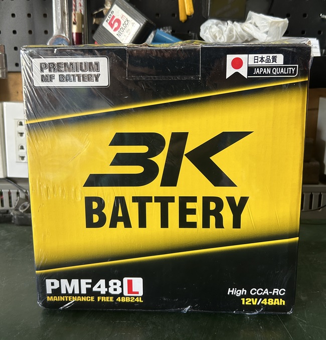แบตเตอรี่รถยนต์ 3K PMF48 ขั้วL 48B24L MF 48แอมป์