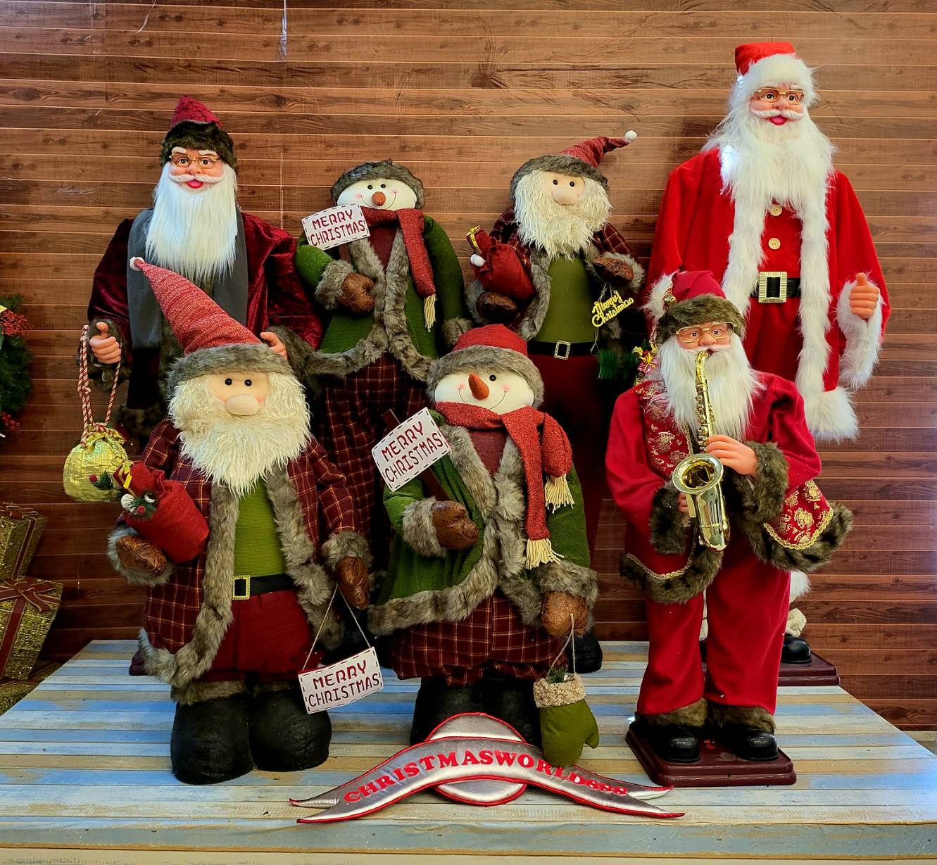 ตุ๊กตาคริสต์มาสซานต้าครอส "รวม"