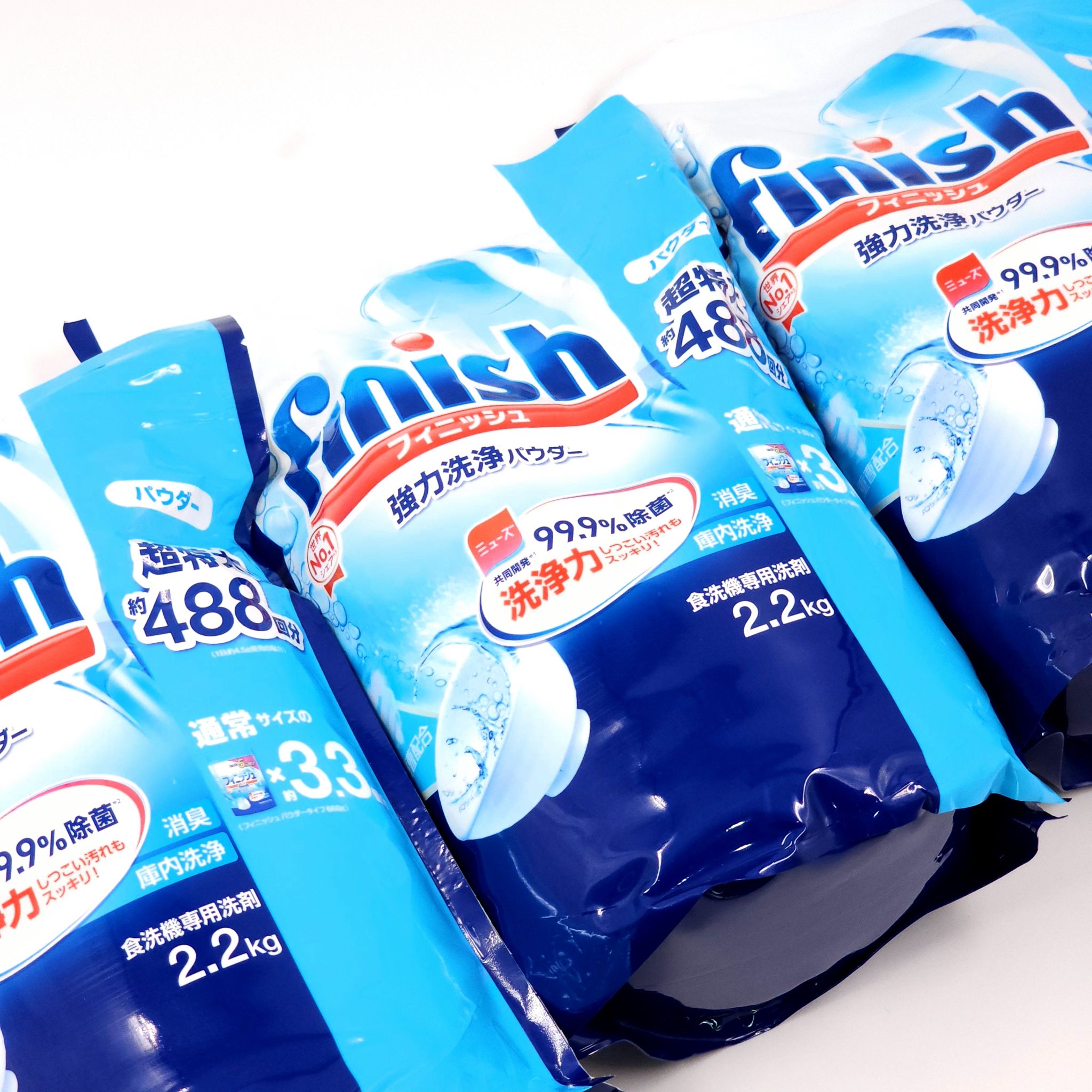 ผงล้างจาน Finish สำหรับเครื่องล้างจานจากญี่ปุ่นขนาด 2.2 kg powder all in 1 Dishwasher Powder 2200g