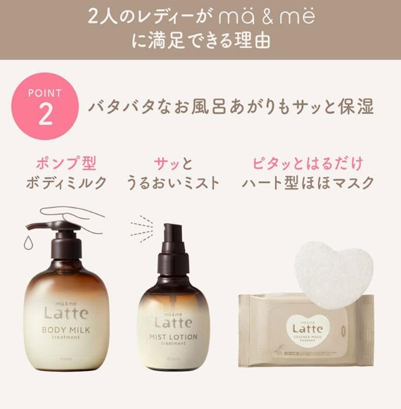 ครีมทาตัวหอม Kracie Ma&Me Latte Body Milk Treatment ขนาด 310 กรัม ที่คว้ารางวัลอันดับ 1 จากนิตยสาร LDK