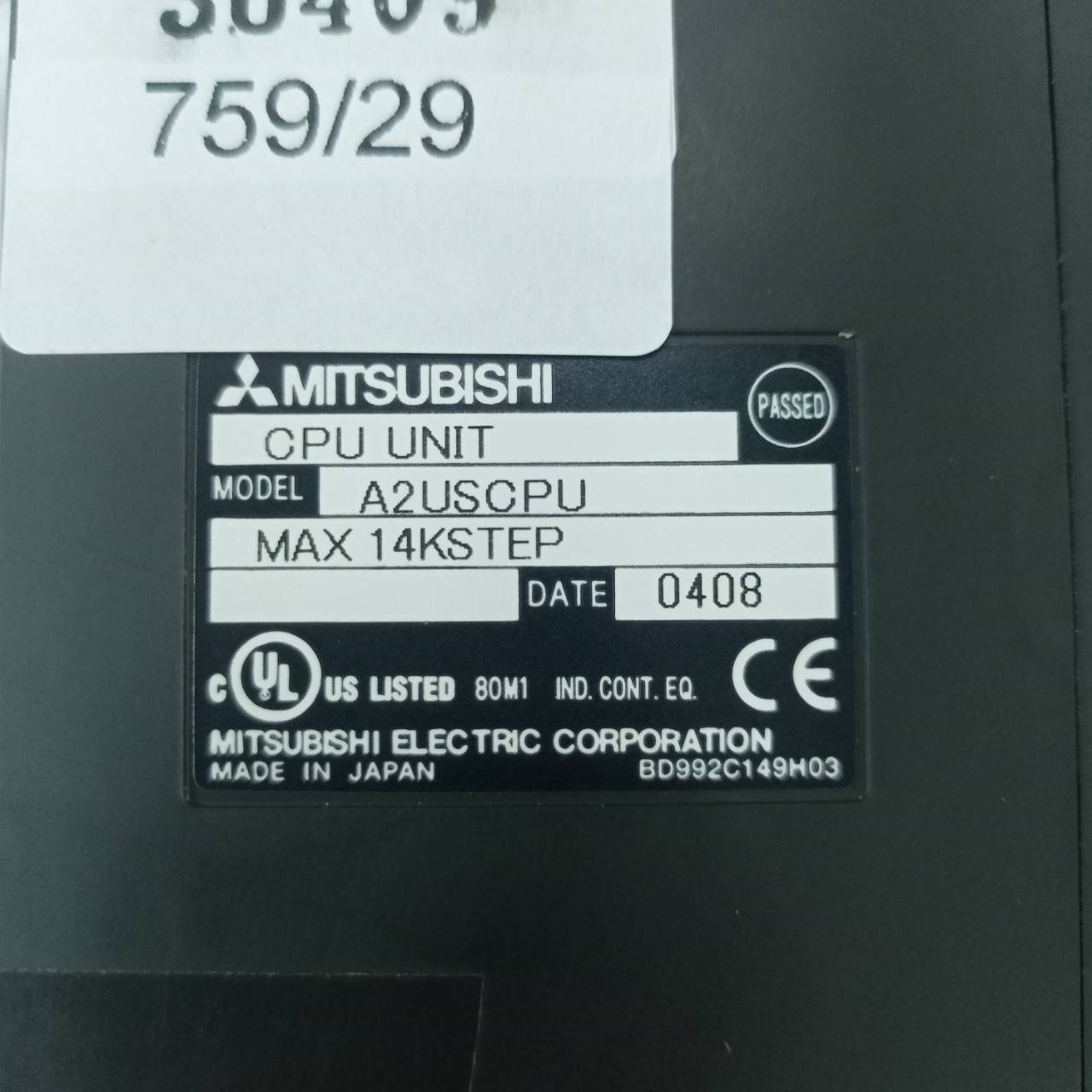 PLC " MITSUBISHI " MODEL : A2USCPU