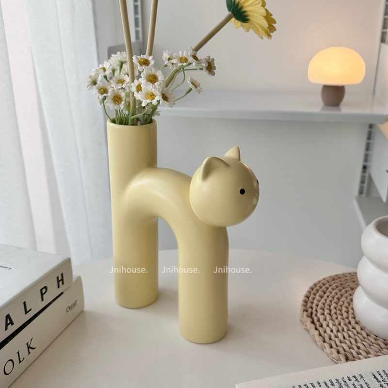 [พร้อมส่ง] Jnihouse : KITTY VASE แจกันน้องแมว แจกันดอกไม้
