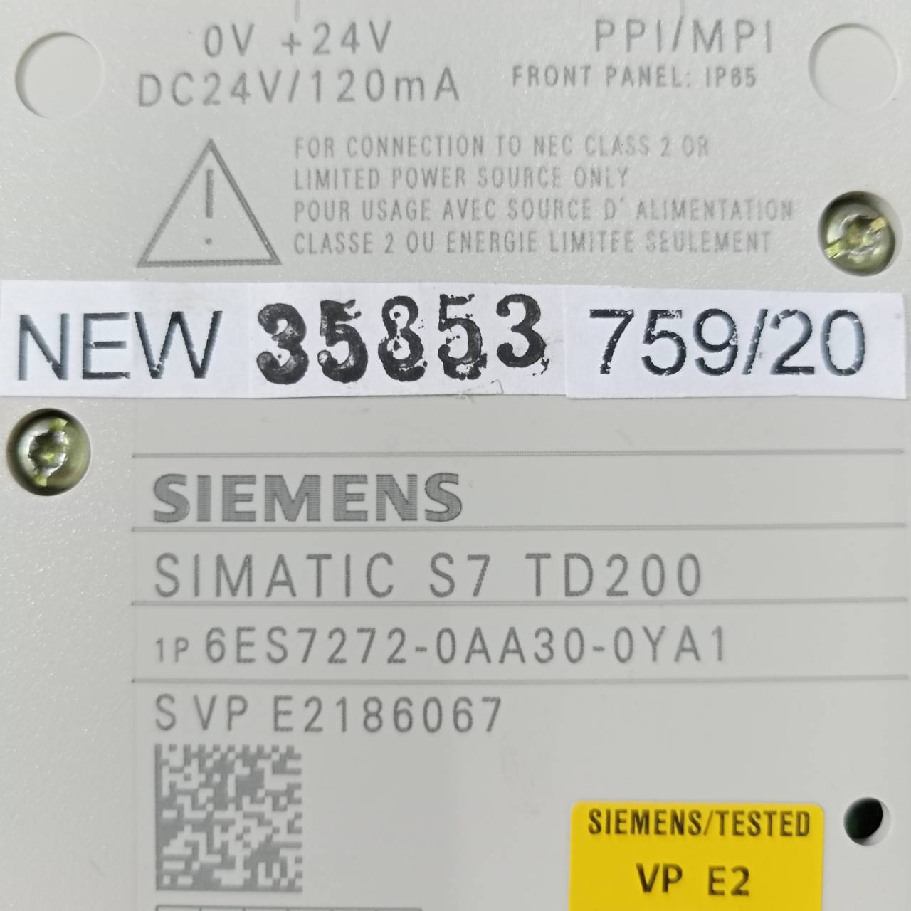 จำหน่าย 6ES7 272-0AA30-0YA1(TD200) HMI "SIEMENS"