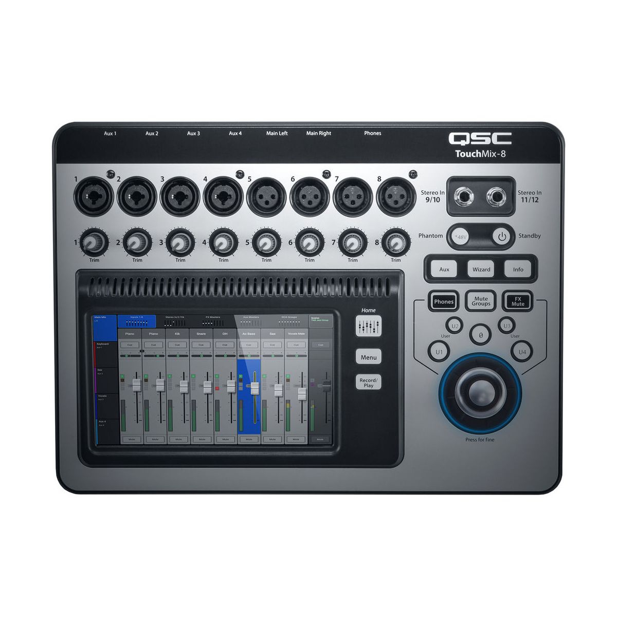 QSC TouchMix-8 Touch-screen digital audio mixer with 8 mic/line