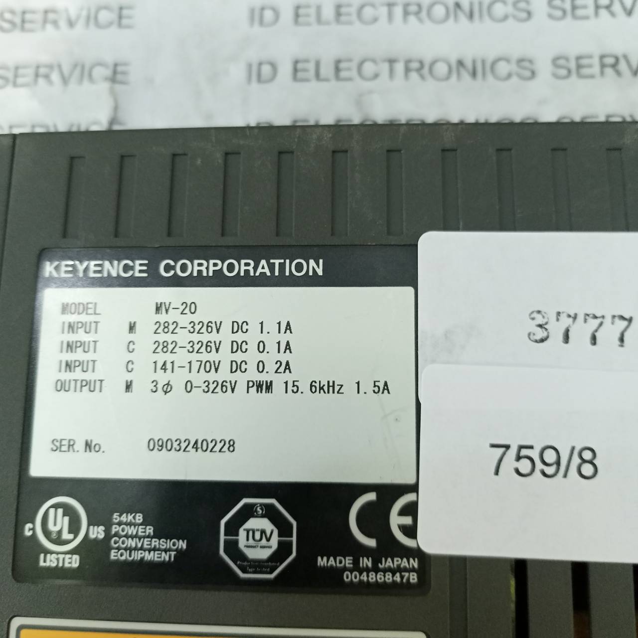 จำหน่าย ซ่อม SERVO DRIVE KEYENCE MV-20