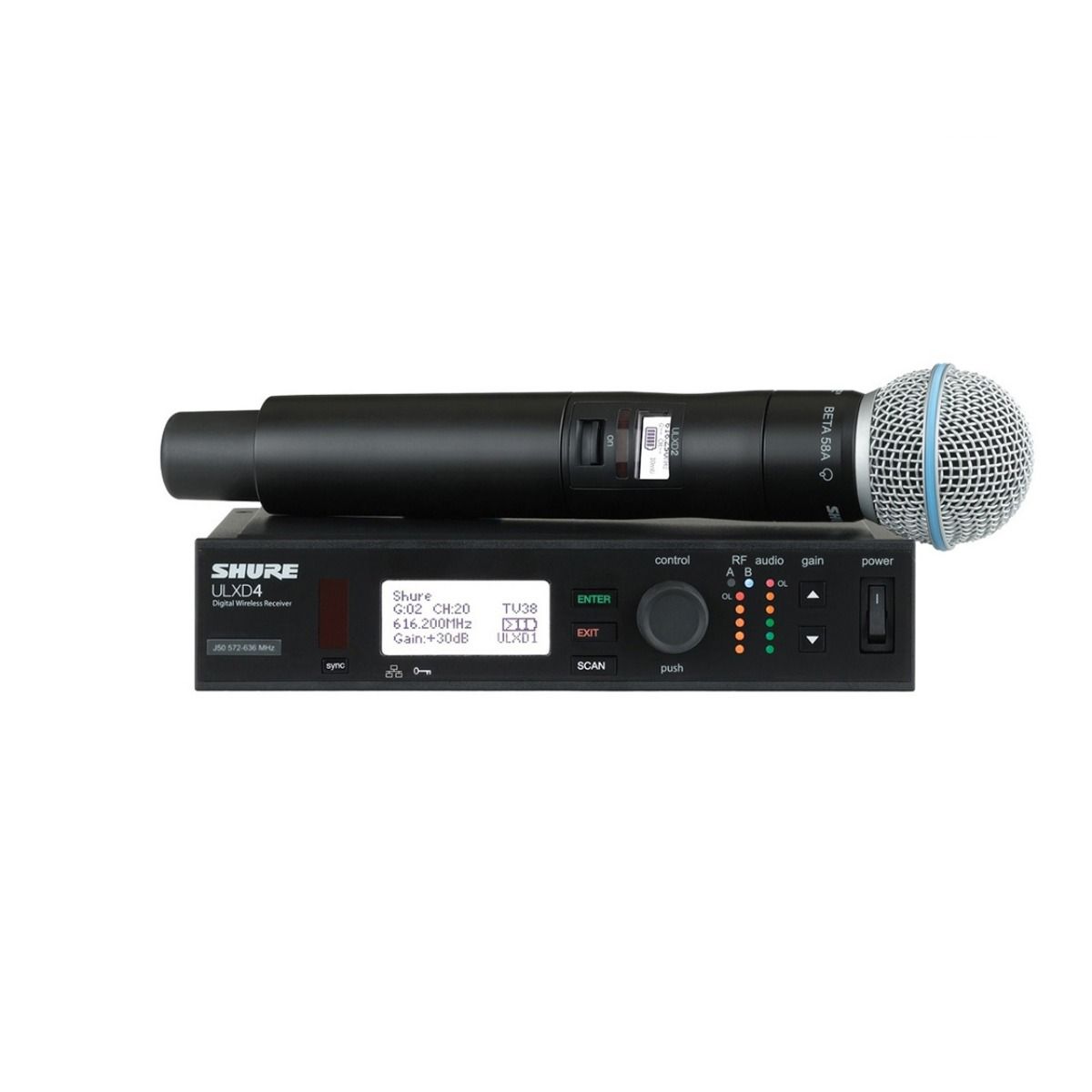 SHURE ULXD24A/B58-M19 ไมโครโฟนไร้สายแบบไมค์เดียว คลื่นความถี่ 694-703 MHz