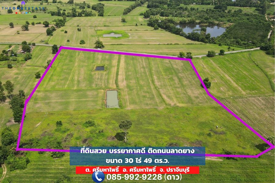 🚩 ที่ดินปราจีนบุรี ศรีมหาโพธิ์ ทำเลศักยภาพสูง ติดถนนใหญ่ ใกล้นิคม 304 พร้อมโฉนด เหมาะสำหรับนักลงทุนมืออาชีพ