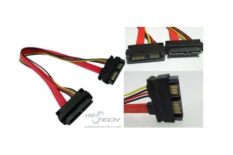 สายต่อเพิ่มความยาว SATA 22 pin (ตัวผู้ - ตัวเมีย) 50 cm.