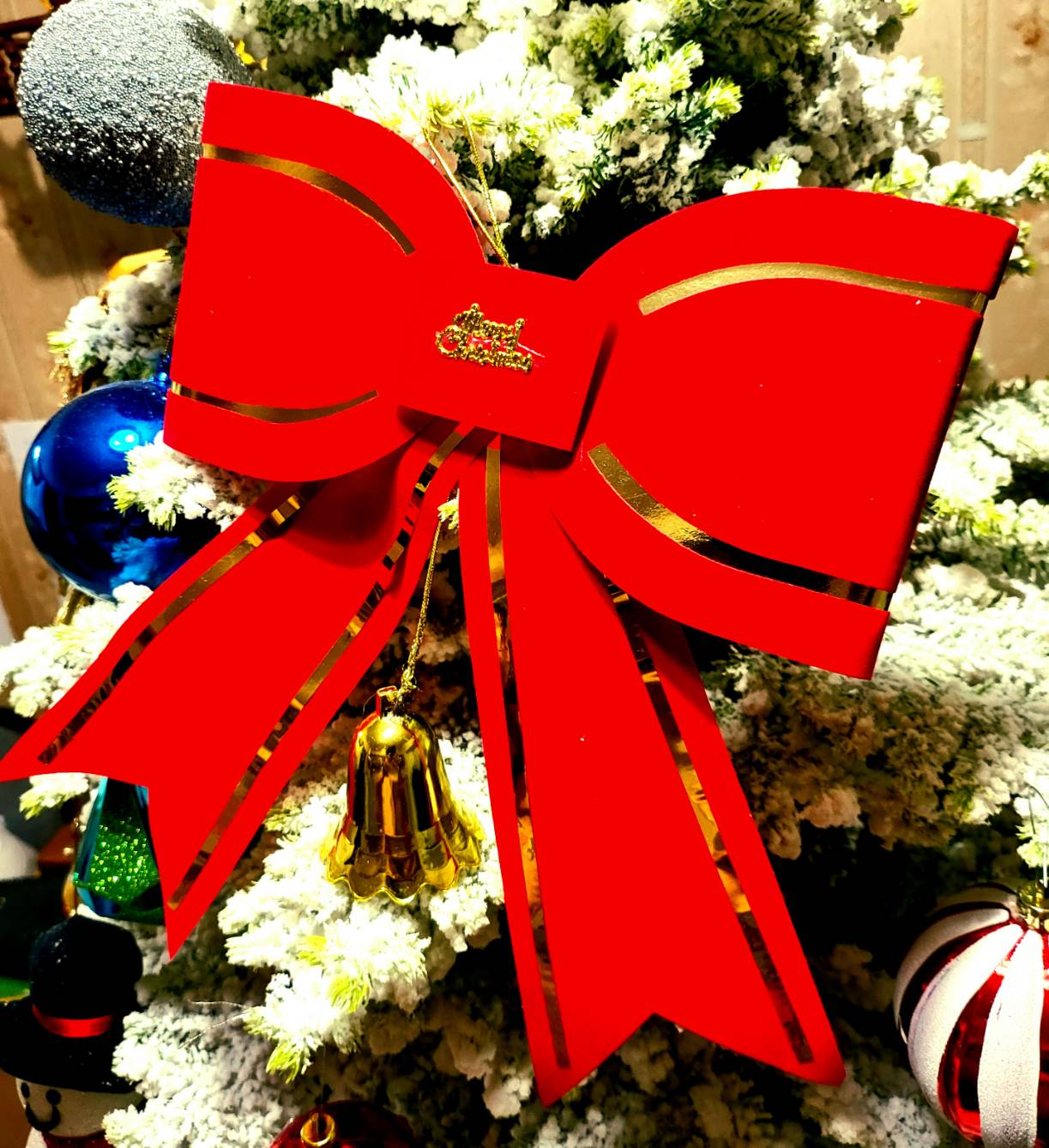 BOWCHRISTMASโบว์คริสต์มาส24*24cm.