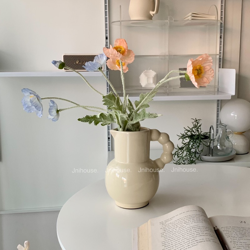 [พร้อมส่ง] Jnihouse : แจกันเซรามิกทรงเหยือกน้ำ (มีให้เลือก 2 สี)