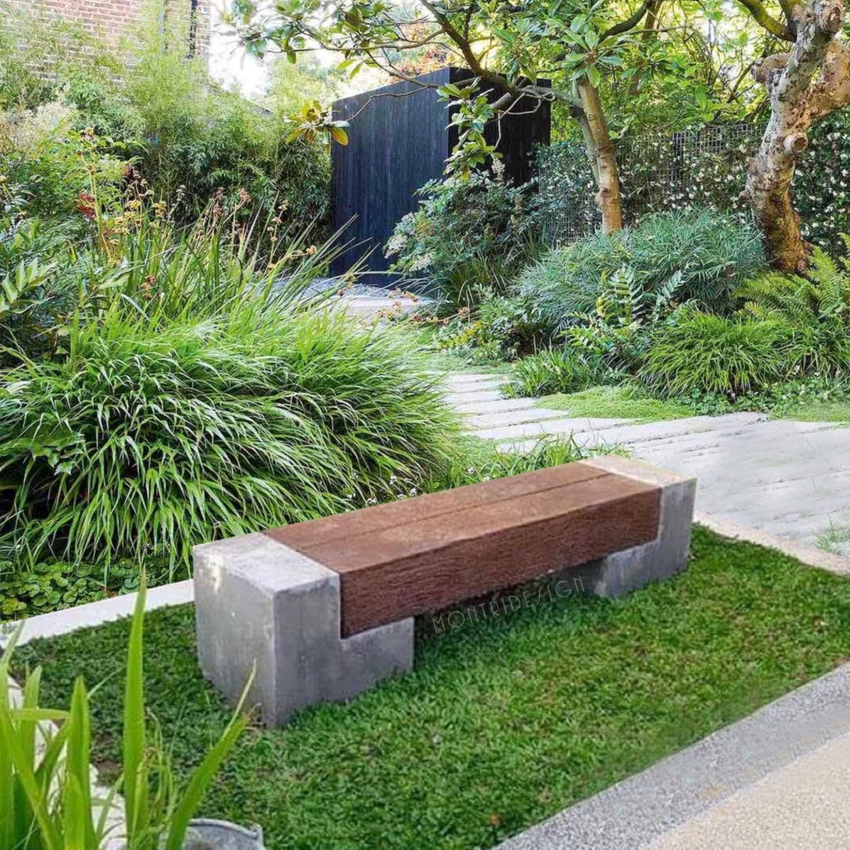 เก้าอี้สนาม ม้านั่งสนามในสวน เก้าอี้แต่งสวน รุ่น เนเจอร์10 ยาว 180 cm.