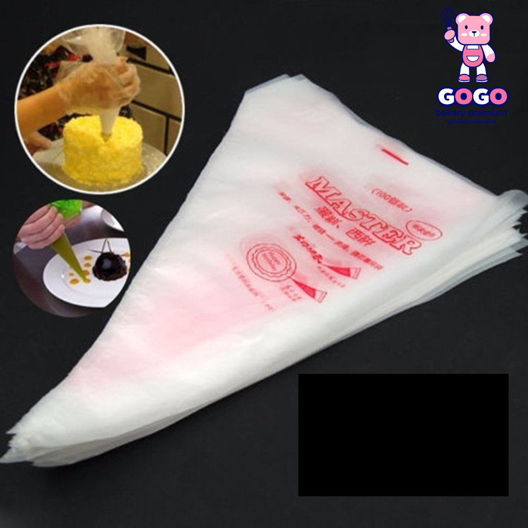 ถุงบีบครีม แบบหนา แพ็ค 100 ใบ ไม่รั่วง่าย