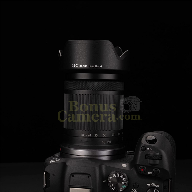 EW-60F ฮู้ดสำหรับเลนส์แคนนอน RF-S 18-150mm F3.5-6.3 IS STM,EF-M 18-150mm F/3.5-6.3 IS STM Canon Lens Hood