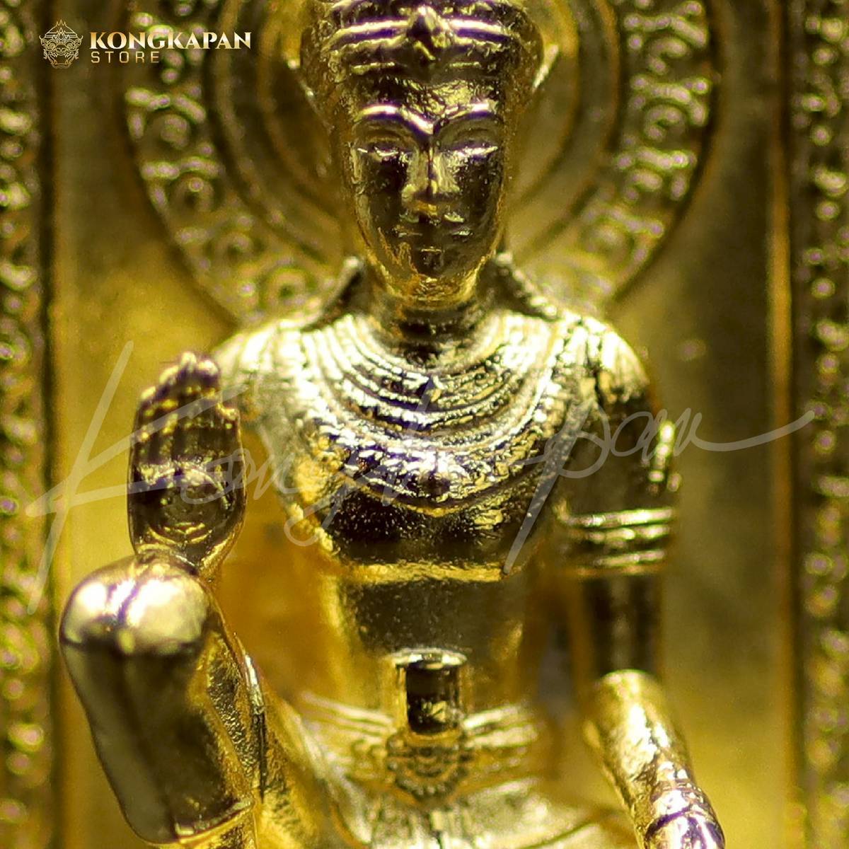 บรมครูตาขุนโหร เนื้อทองแดงชุบทอง องค์จตุคามรามเทพ รุ่นมหาลาภไหลมาเทมา ปี 67